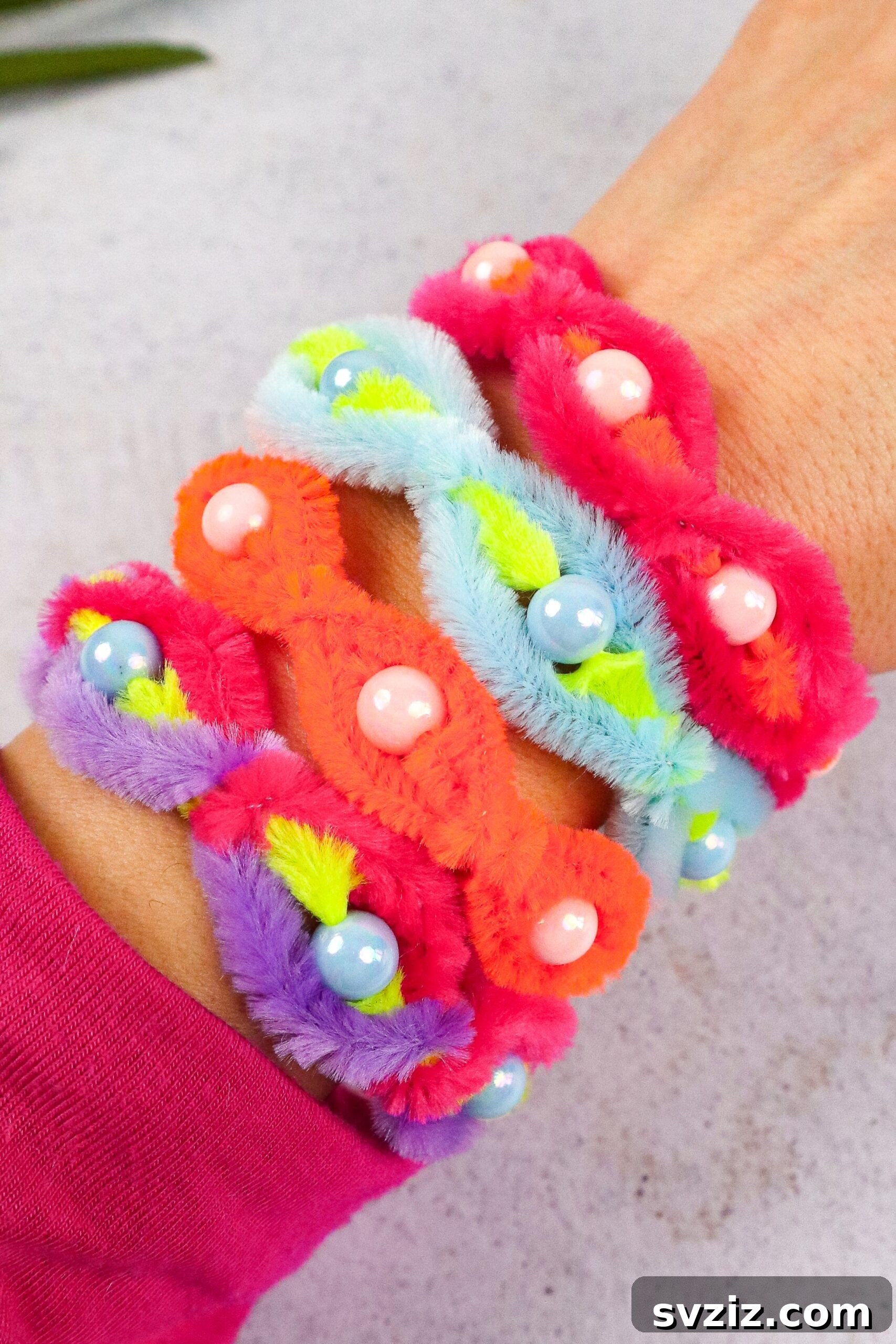 Colorful Pipe Cleaner Bracelets