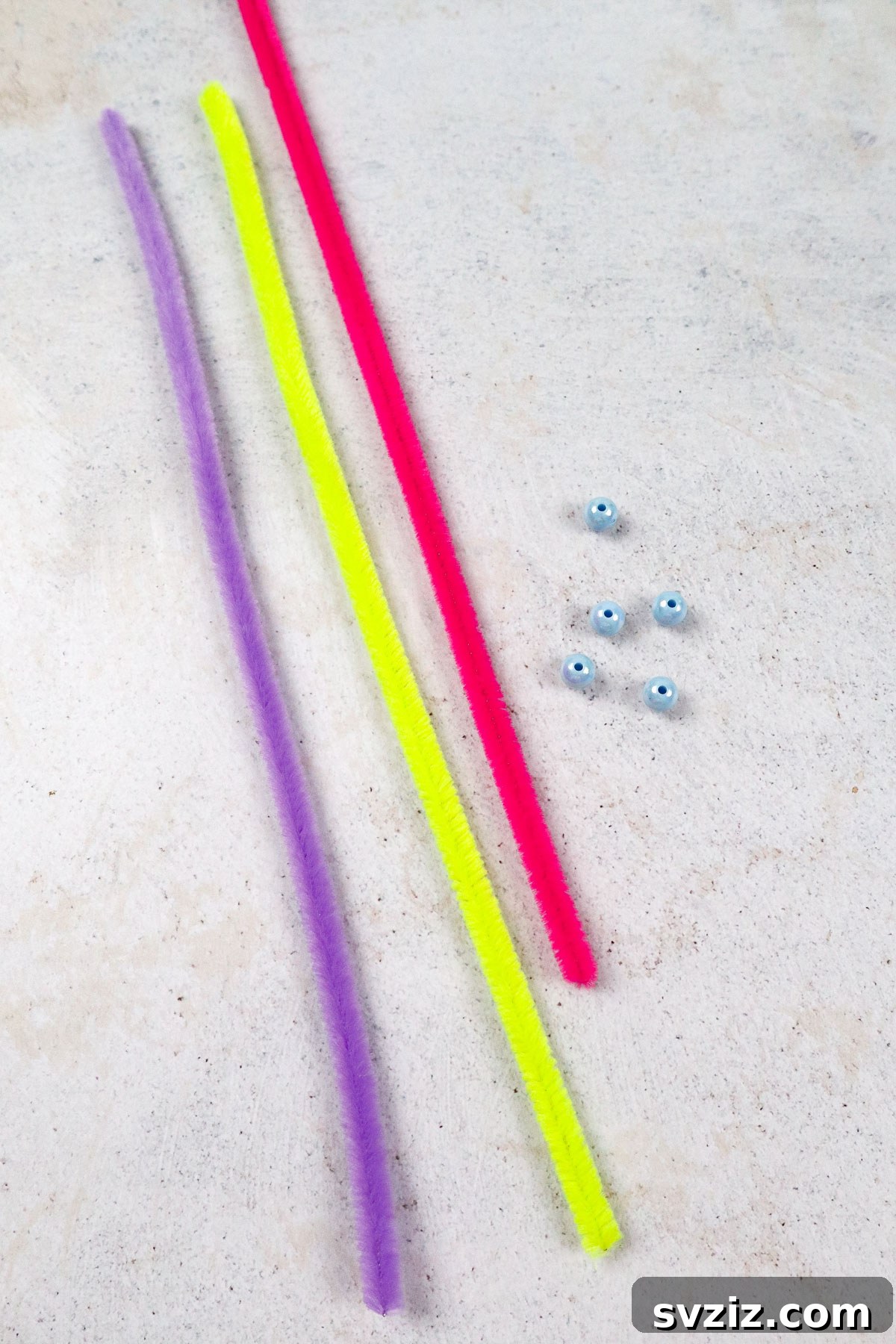 Craft supplies for making Pipe Cleaner Bracelets