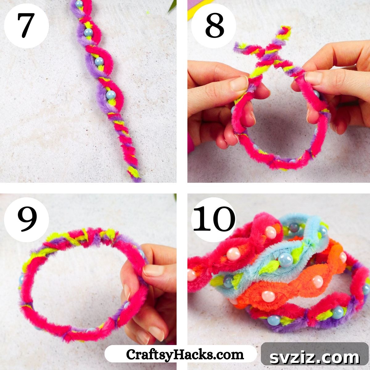 Pipe Cleaner Bracelets craft tutorial