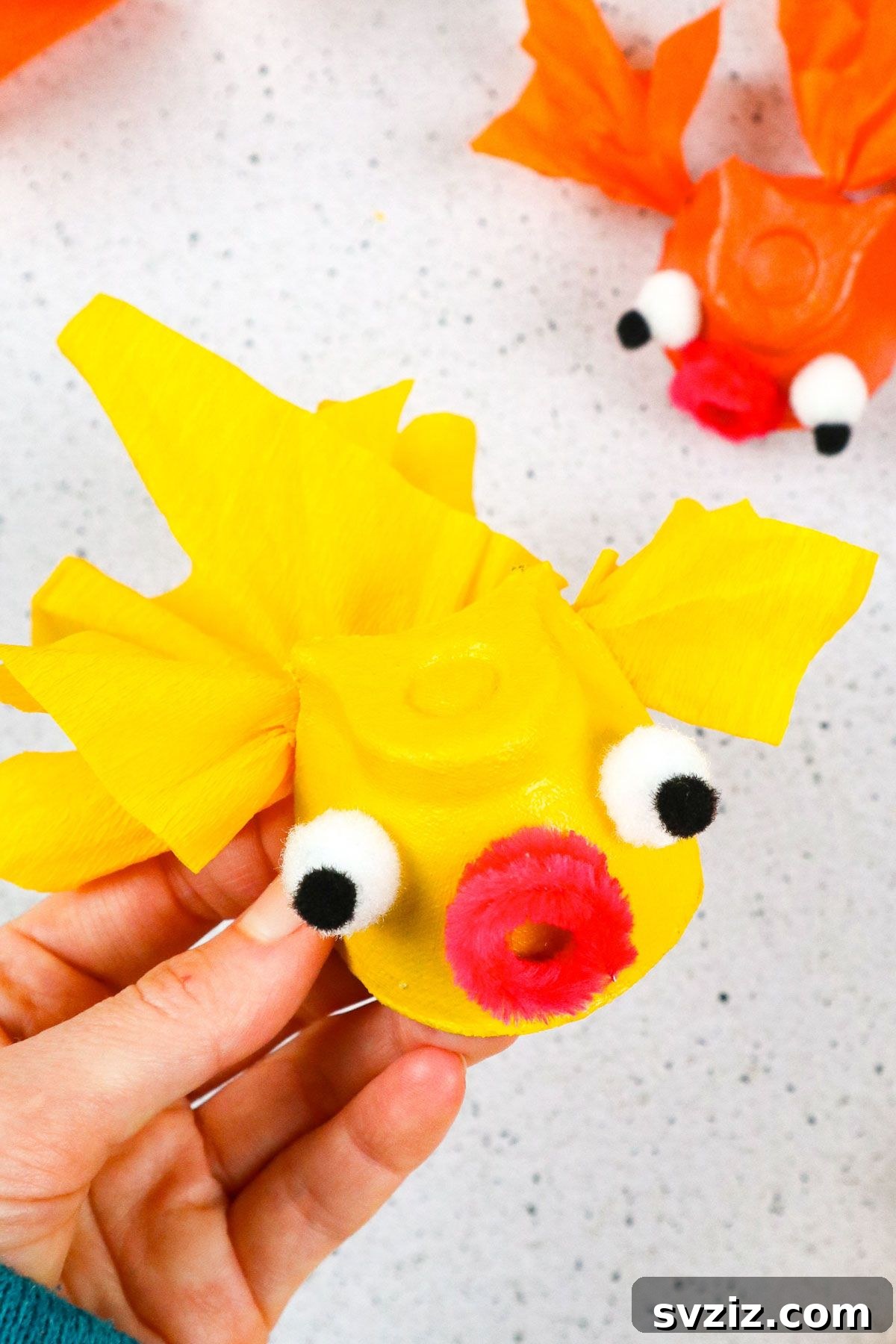 Fin-tastic Egg Carton Goldfish 2 DIY egg carton goldfish