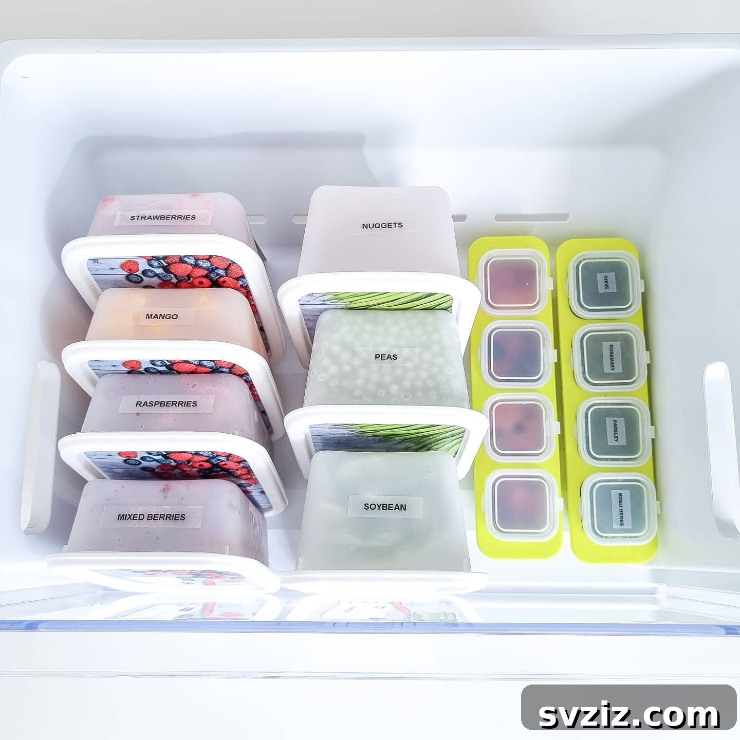 labeled tubs