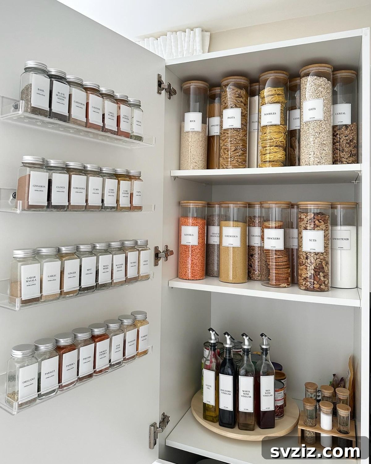 Maximize Kitchen Space 29 Genius Hacks 22 door spice rack