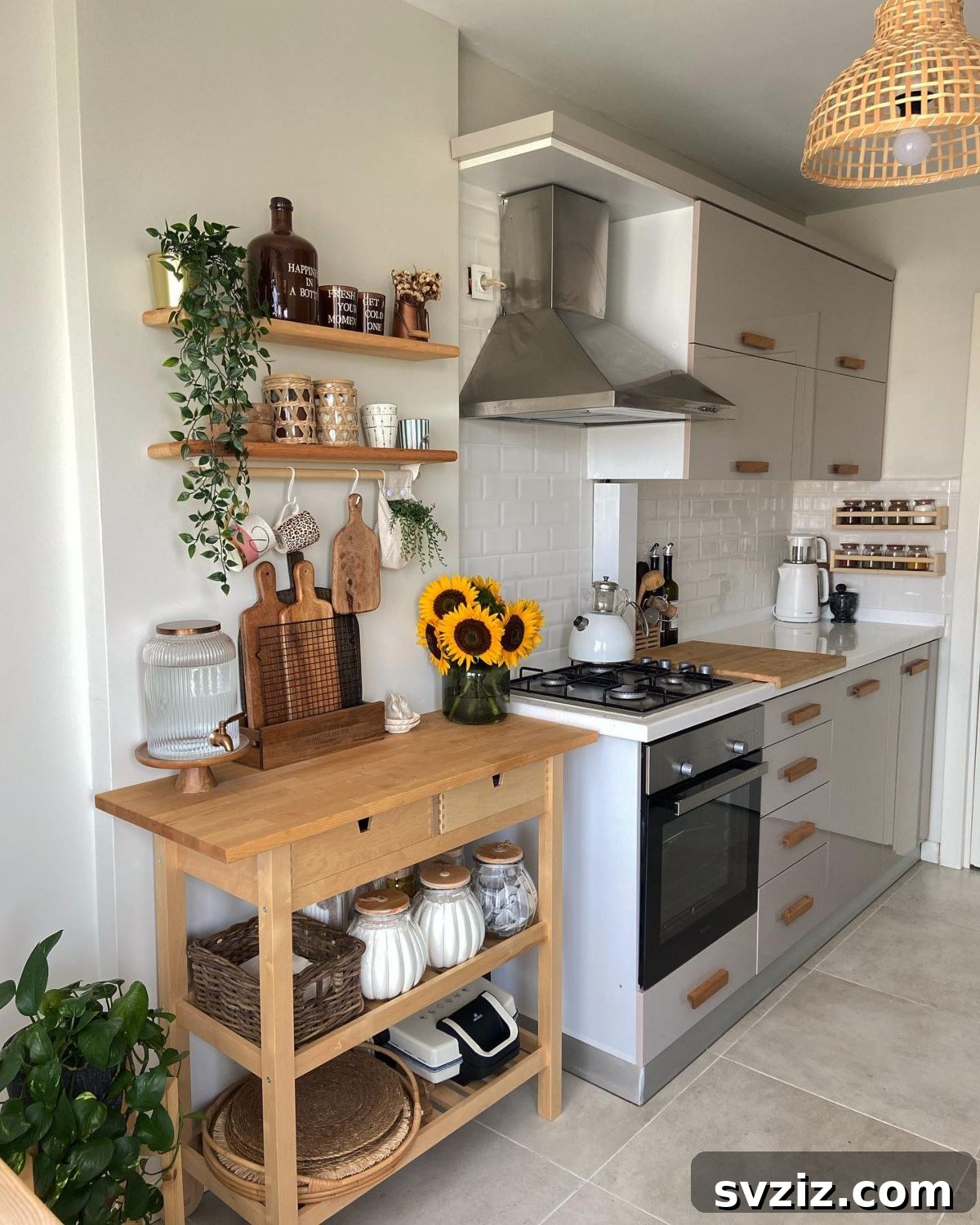 Maximize Kitchen Space 29 Genius Hacks 26 kitchen side table