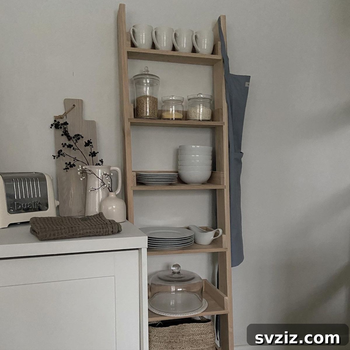 Maximize Kitchen Space 29 Genius Hacks 9 ladder shelf storage