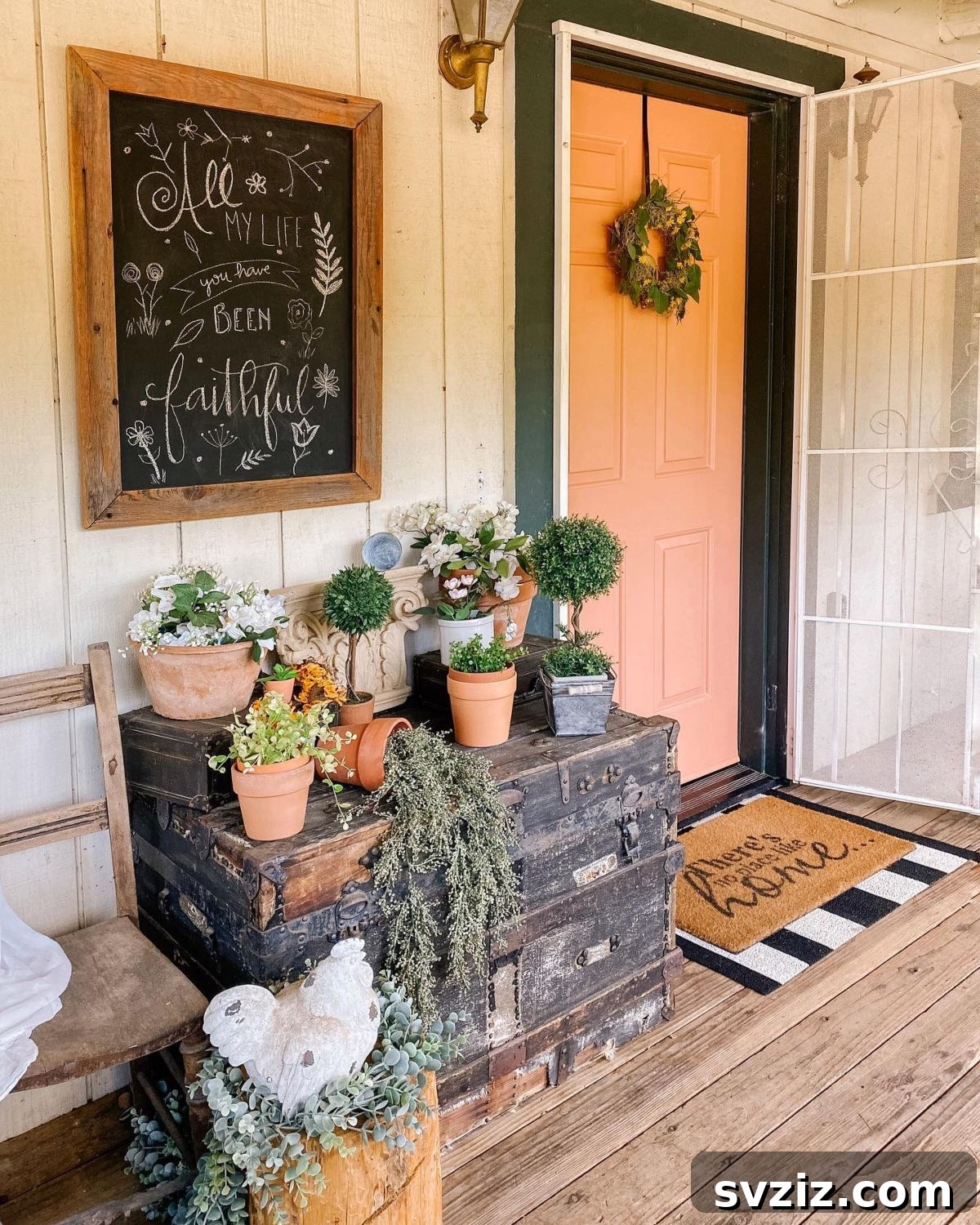 31 Gorgeous Summer Farmhouse Decor Ideas 13 Thrifted Chest Side Table
