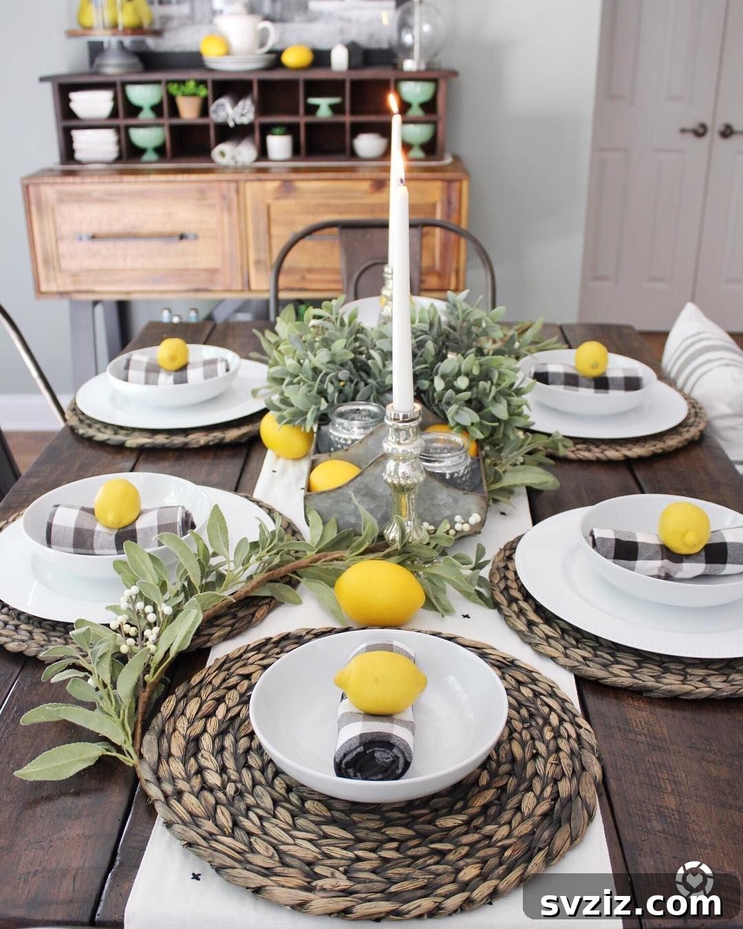 31 Gorgeous Summer Farmhouse Decor Ideas 16 Lemons and Foliage Indoors