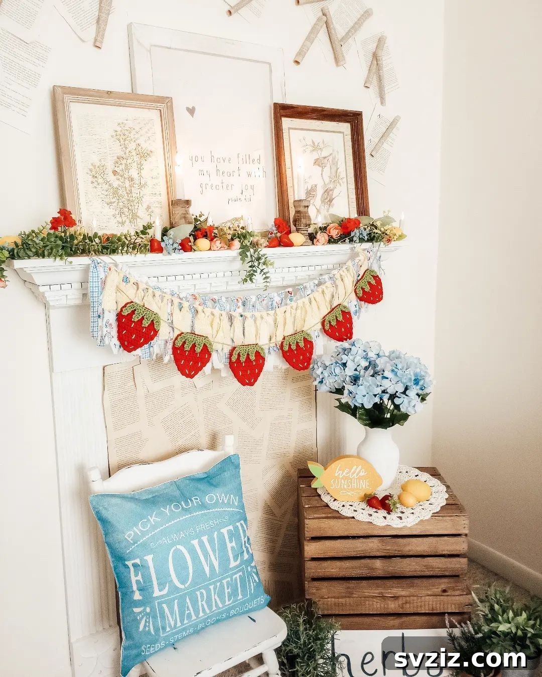31 Gorgeous Summer Farmhouse Decor Ideas 29 vintage fireplace cover