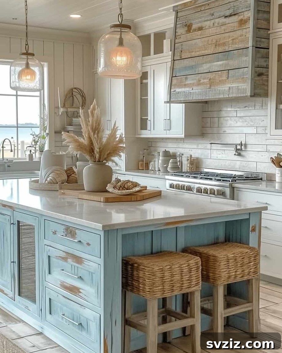 31 Gorgeous Summer Farmhouse Decor Ideas 5 blue chalk cabinets
