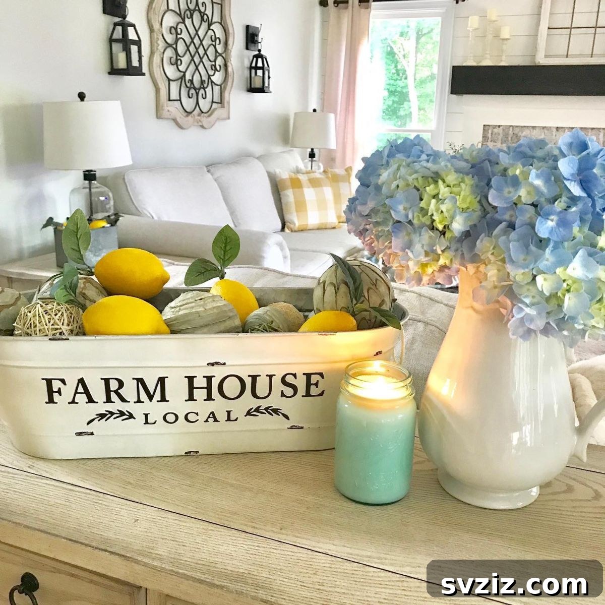 31 Gorgeous Summer Farmhouse Decor Ideas 7 White Bin Fruit Bowl