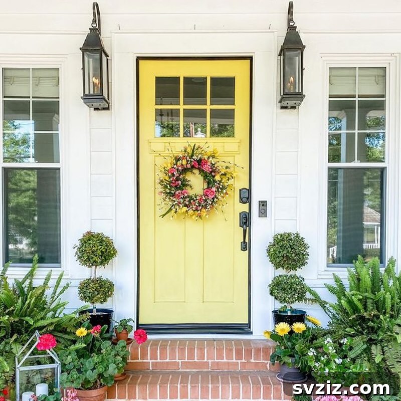 Gorgeous Summer Entryway Inspirations 3 pop of yellow