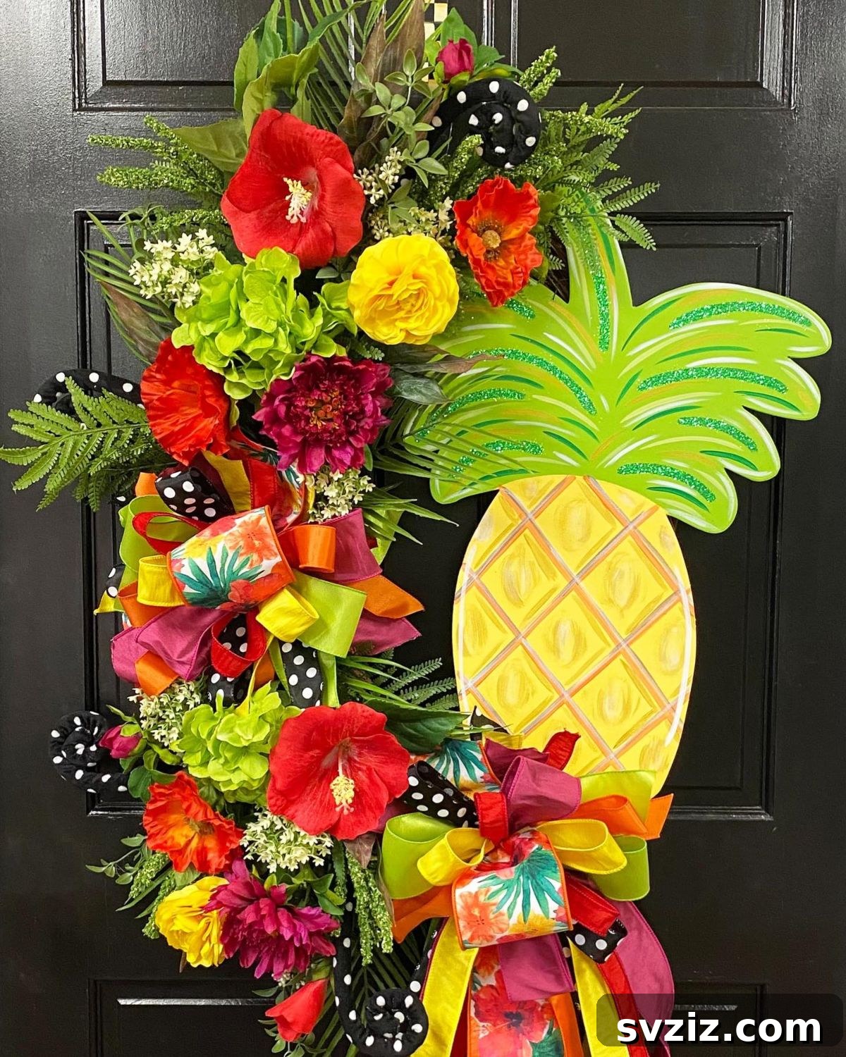 Gorgeous Summer Entryway Inspirations 24 tropical fruit burst wreath