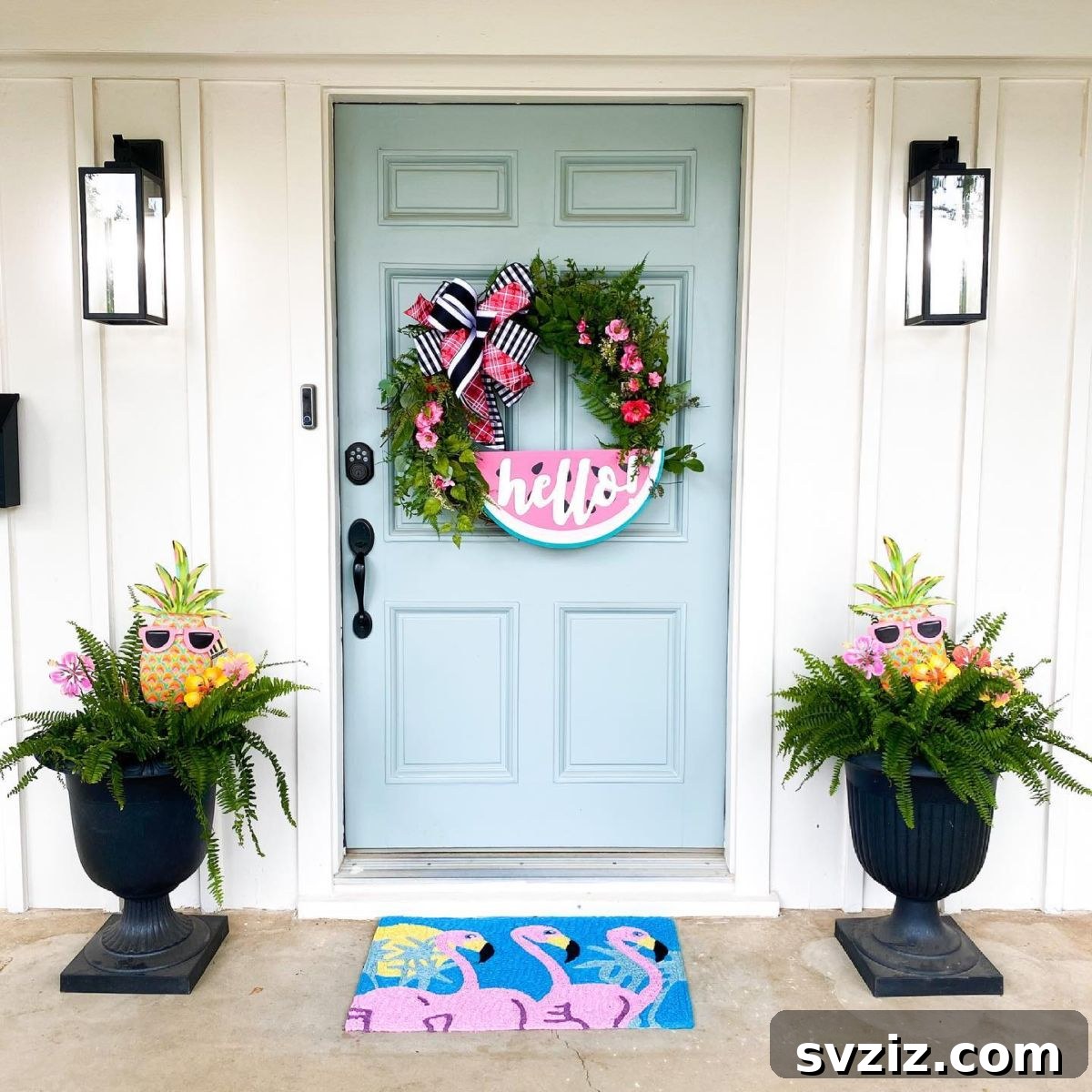 Gorgeous Summer Entryway Inspirations 4 watermelon wreath