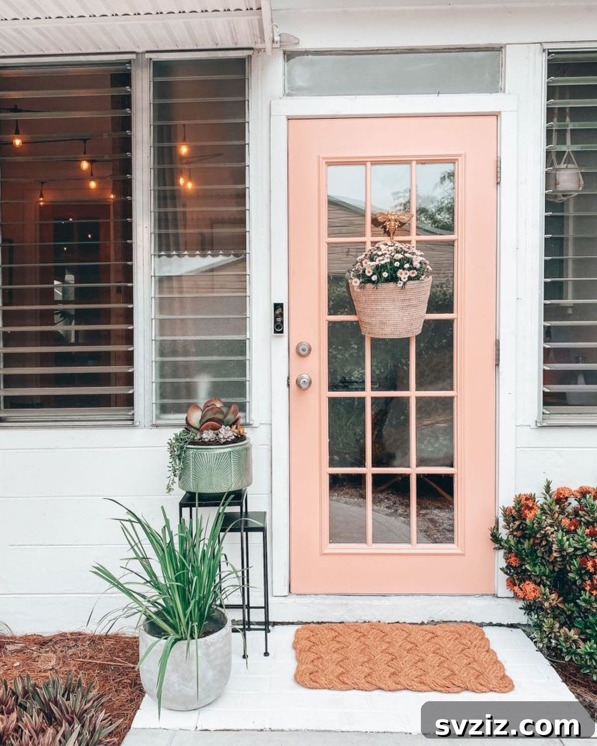 Gorgeous Summer Entryway Inspirations 5 rustic flower basket