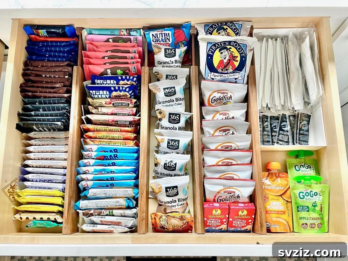 Maximize Your Kitchen Space 31 Genius Storage Hacks 15 Organized Snack Drawer