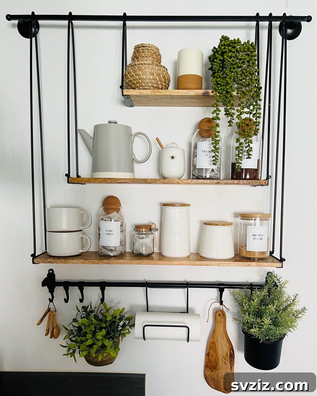 Maximize Your Kitchen Space 31 Genius Storage Hacks 28 Accent Shelf for Decorative Kitchen Display