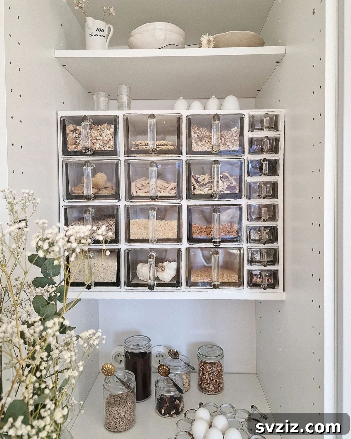 Maximize Your Kitchen Space 31 Genius Storage Hacks 32 Glass Box Breakfast Cabinet for Morning Essentials
