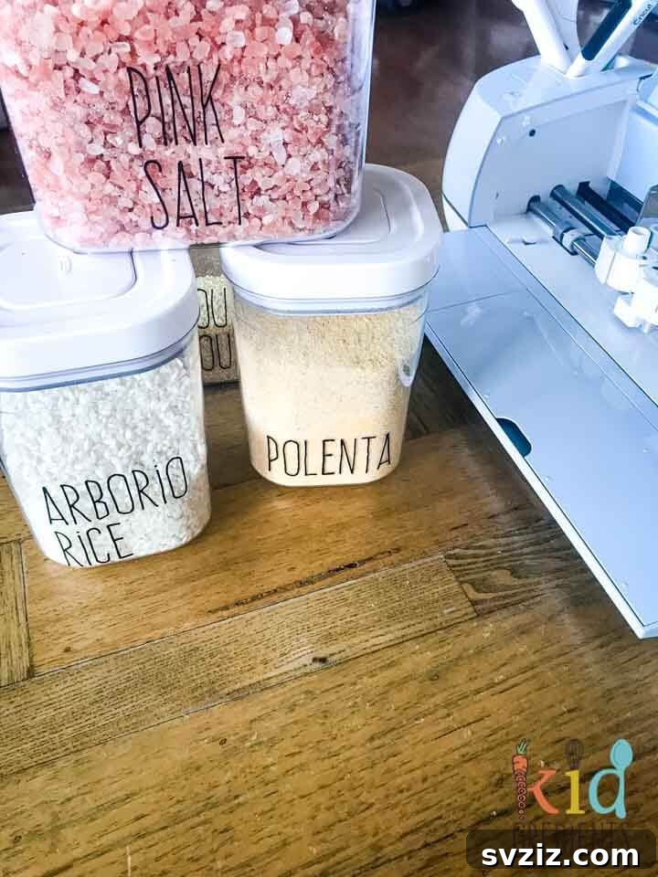 DIY pantry and spice labels