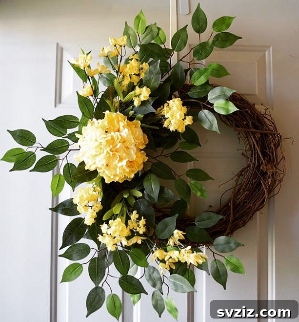 DIY natural wreath for welcoming front door