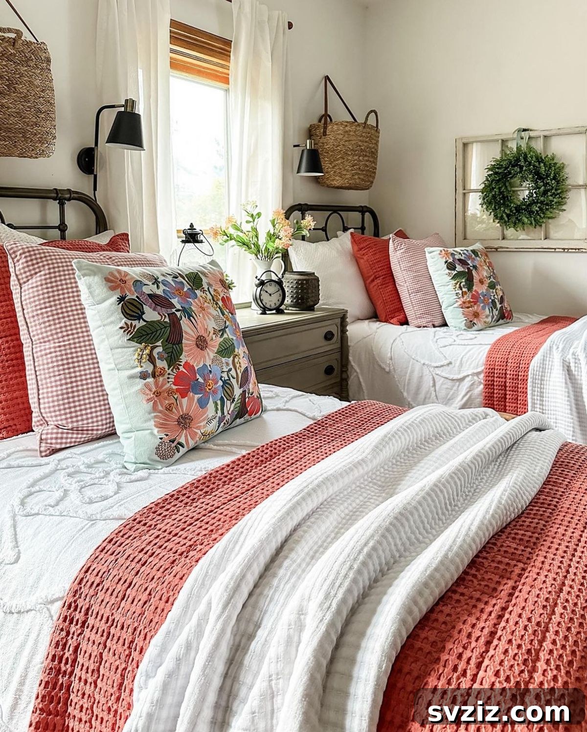 Cozy cottage-style bedding for a restful bedroom