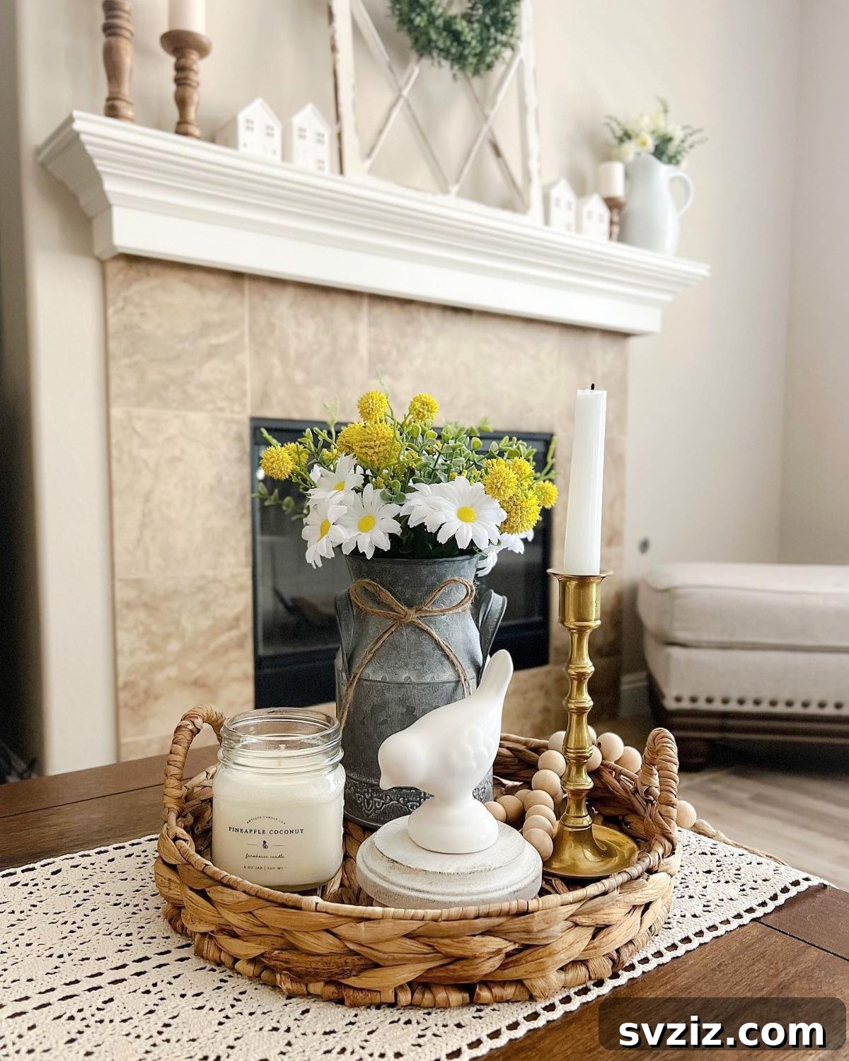 Inviting coffee table decor for living room