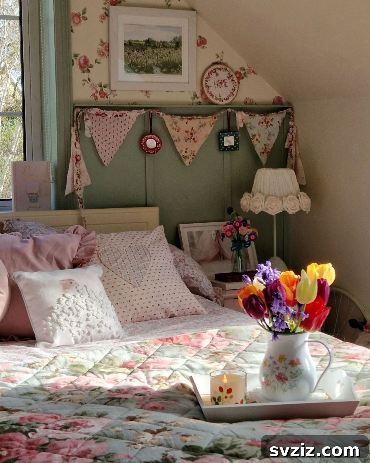 Bedside trays for charming bedroom organization