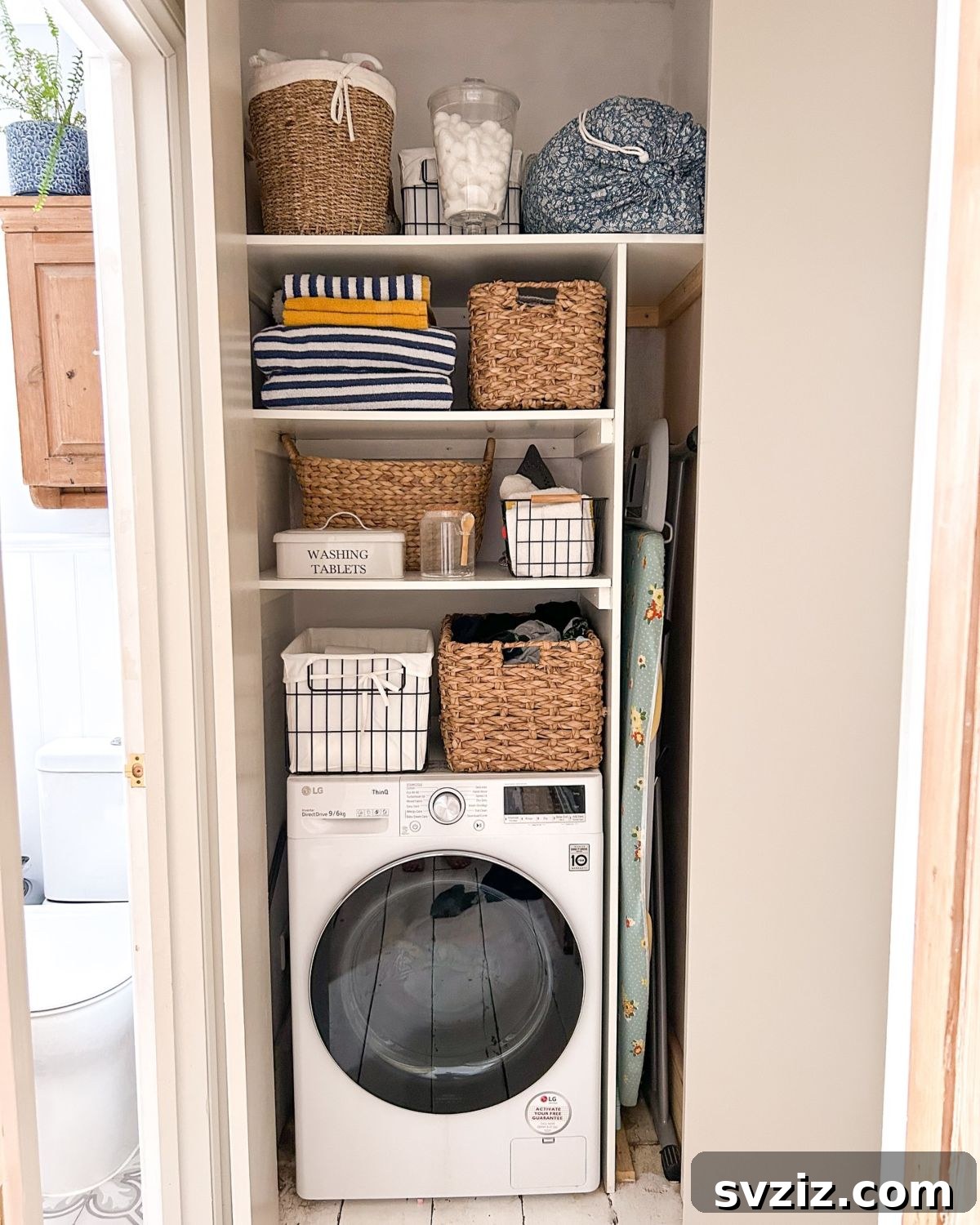 21 Ingenious Utility Closet Storage Hacks 15 Utility Closet Wicker Baskets