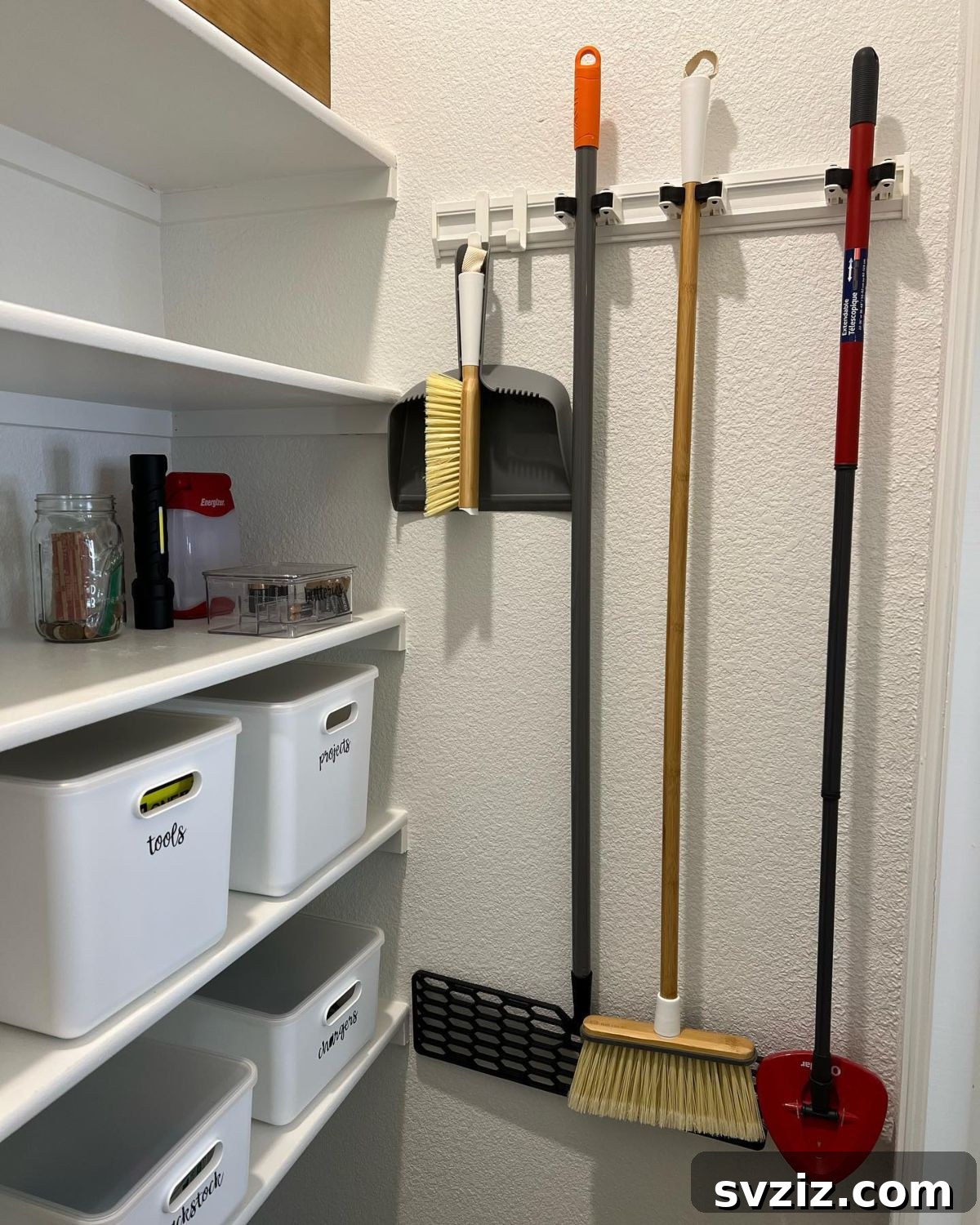 21 Ingenious Utility Closet Storage Hacks 23 Utility Closet Wooden Crate or Box