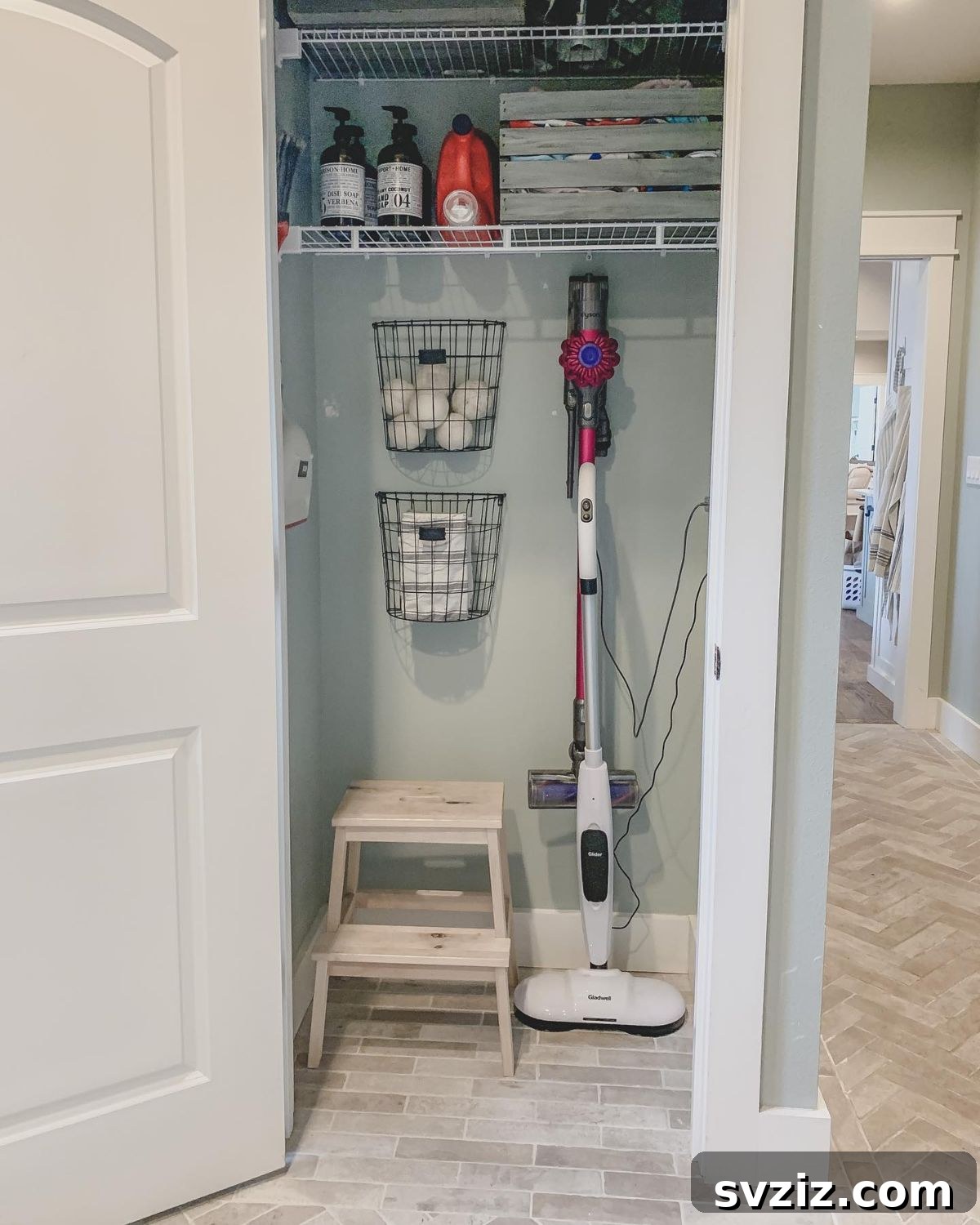 21 Ingenious Utility Closet Storage Hacks 6 Utility Closet Hanging Wall Baskets