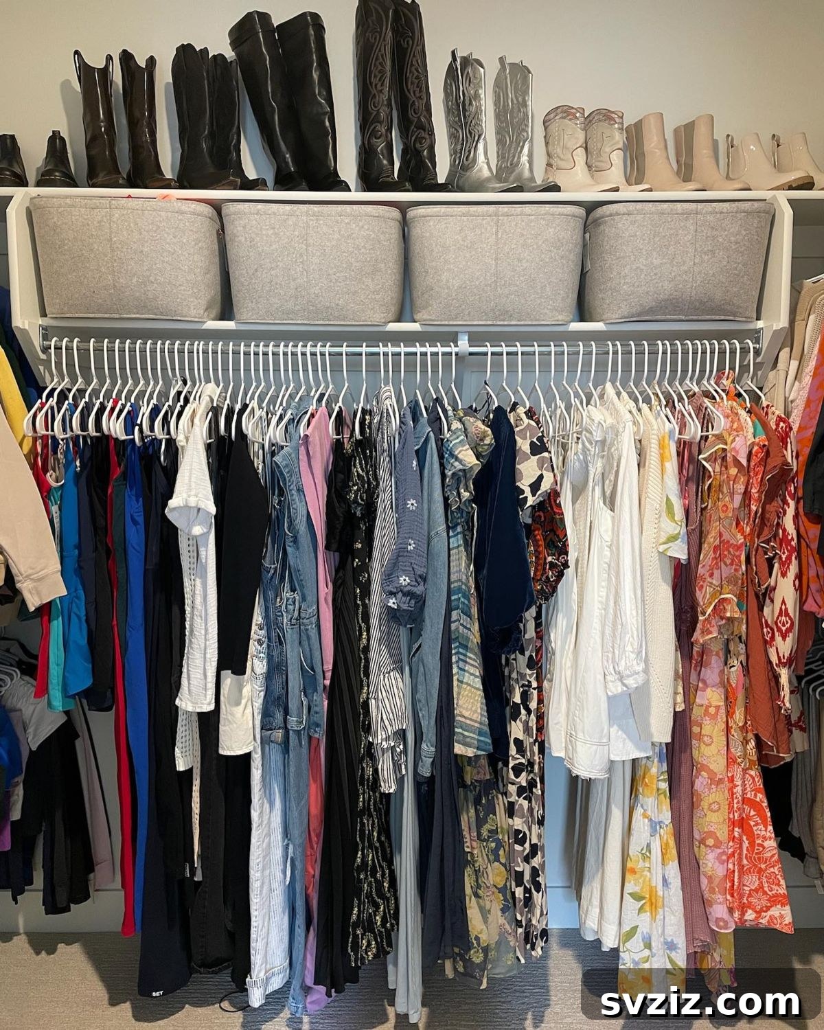 23 Ingenious Closet Organization Solutions 14 felt bins for extra storage