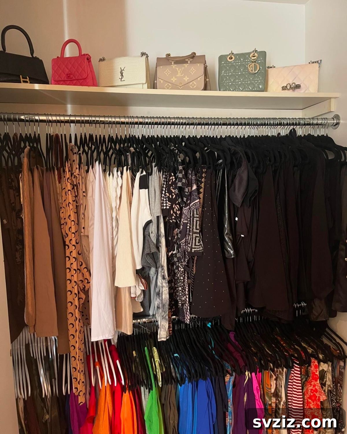 23 Ingenious Closet Organization Solutions 20 bag and purse shelf
