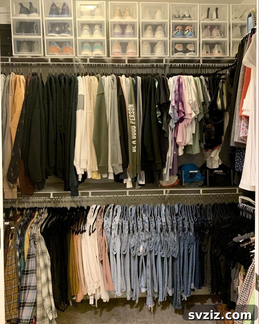 23 Ingenious Closet Organization Solutions 24 clear shoe boxes