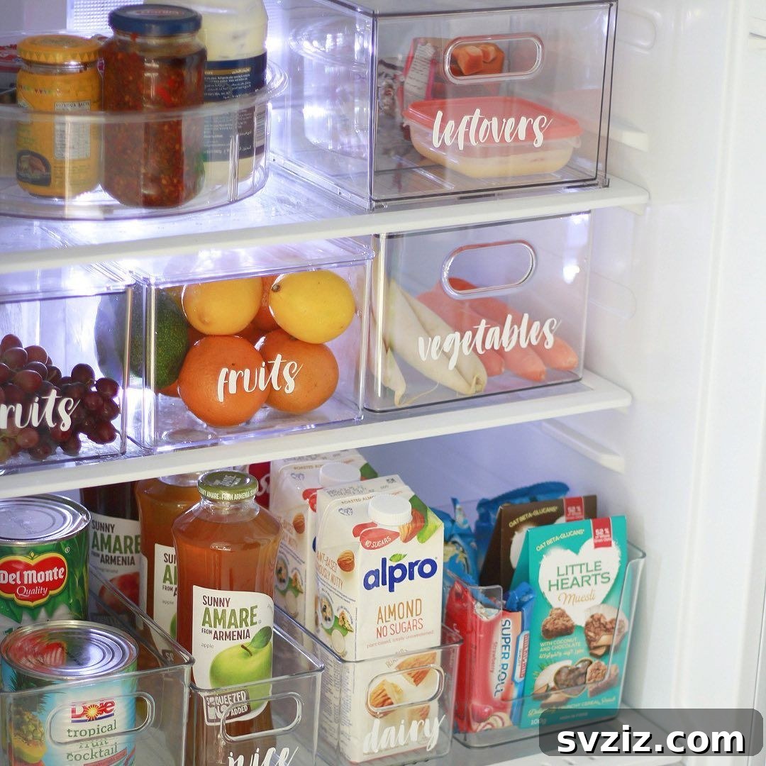 Clear Containers for Fridge Organization