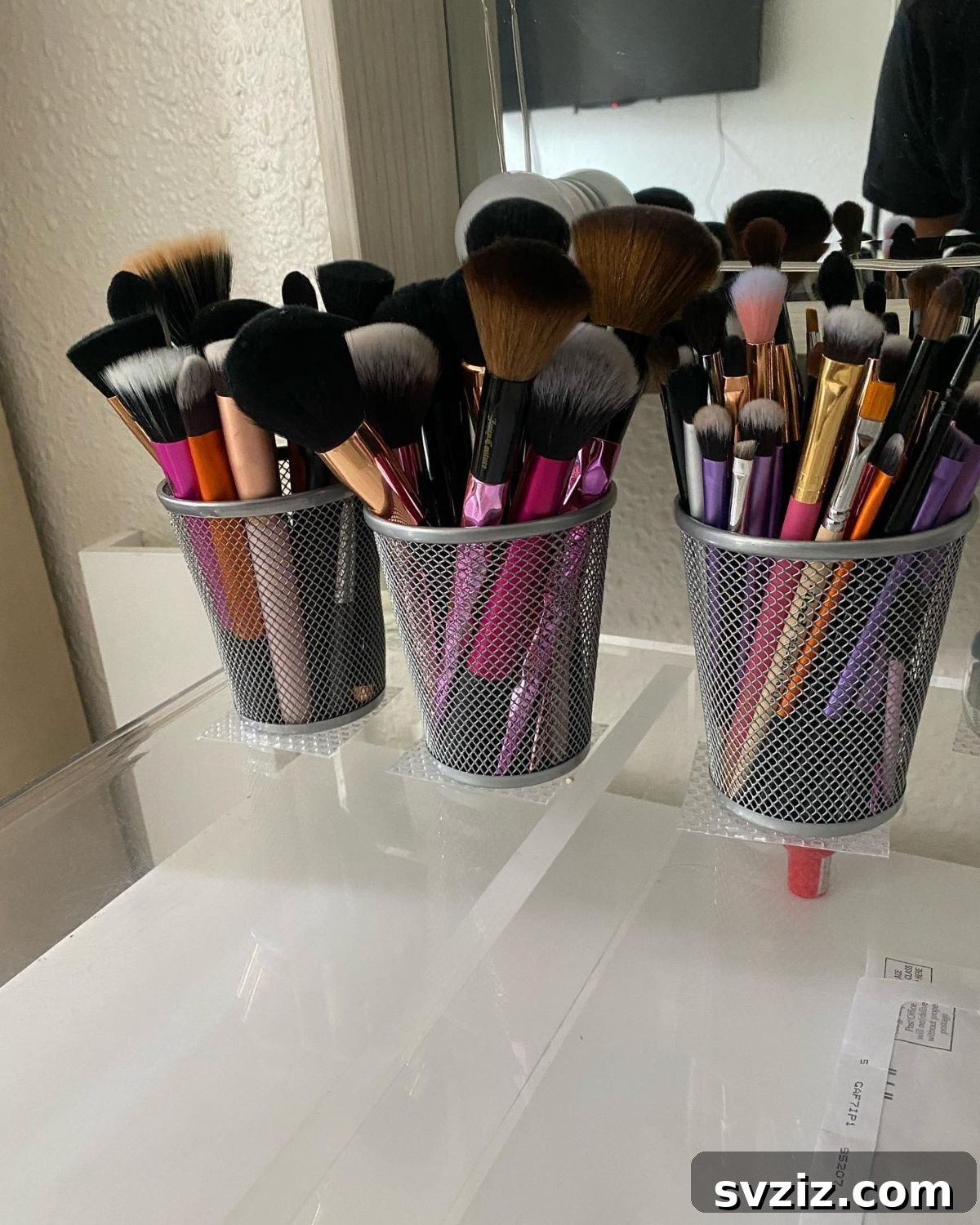 Dollar Store Brush Holders