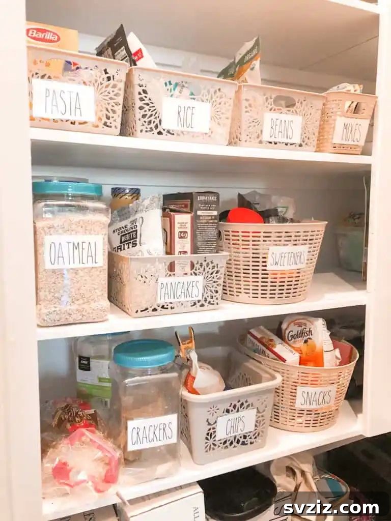 Dollar Store Storage Bins for pantry