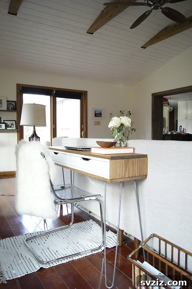 Upgrade Your Workspace: 15 Brilliant IKEA Desk Ideas 3 IKEA Slim Desk Hack for Compact Living