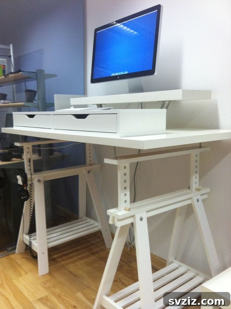 Upgrade Your Workspace: 15 Brilliant IKEA Desk Ideas 8 DIY IKEA Standing Desk Hack