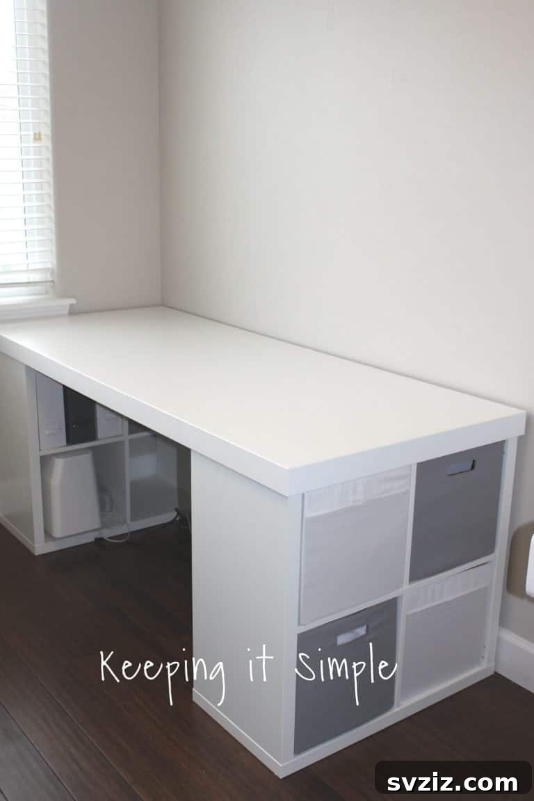 Upgrade Your Workspace: 15 Brilliant IKEA Desk Ideas 10 DIY Computer Desk with IKEA Kallax Shelves