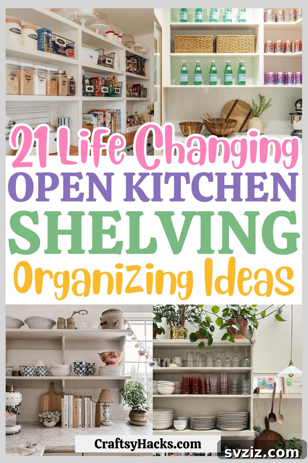 Open Kitchen Shelving Organizing Ideas