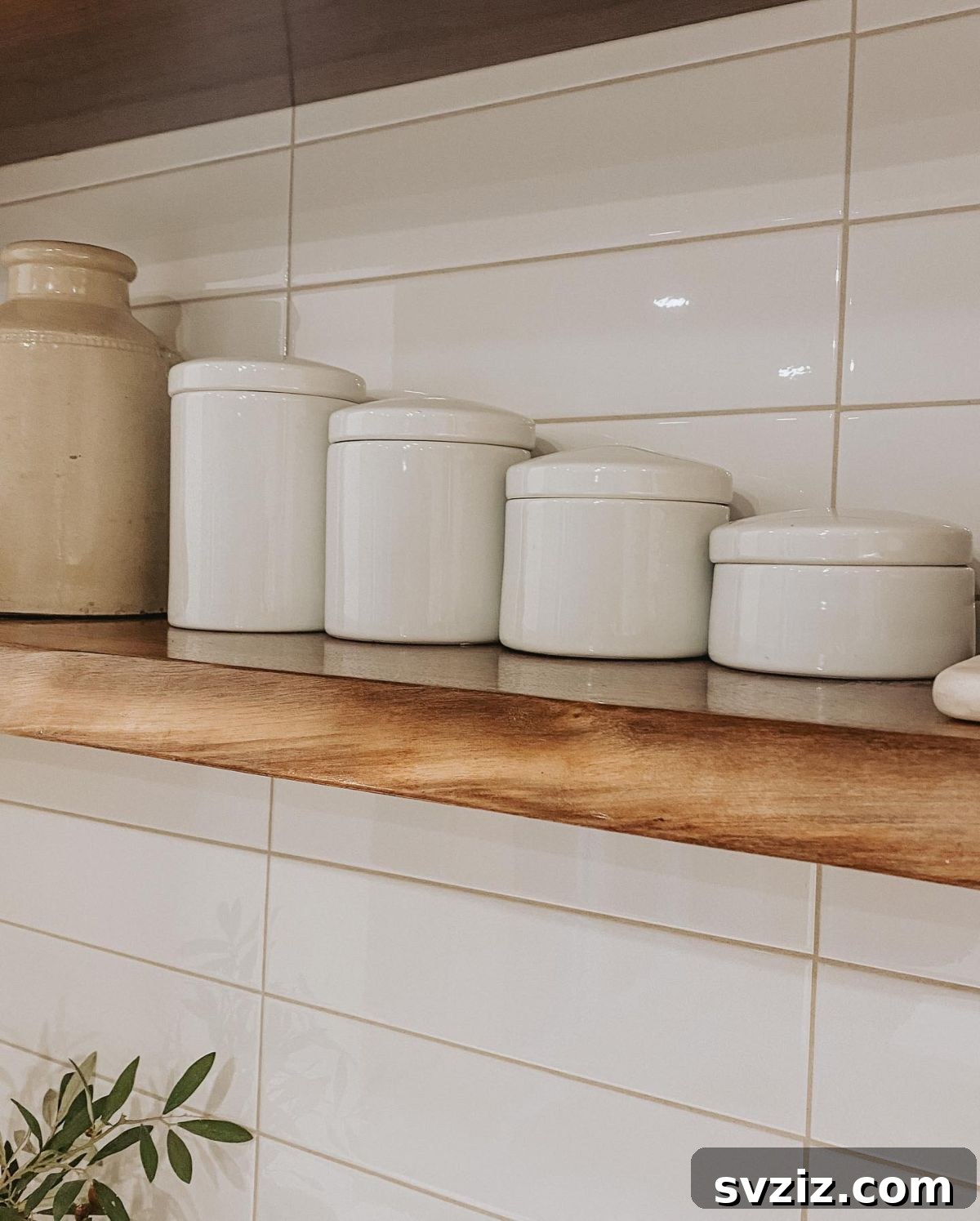 open shelf for canisters