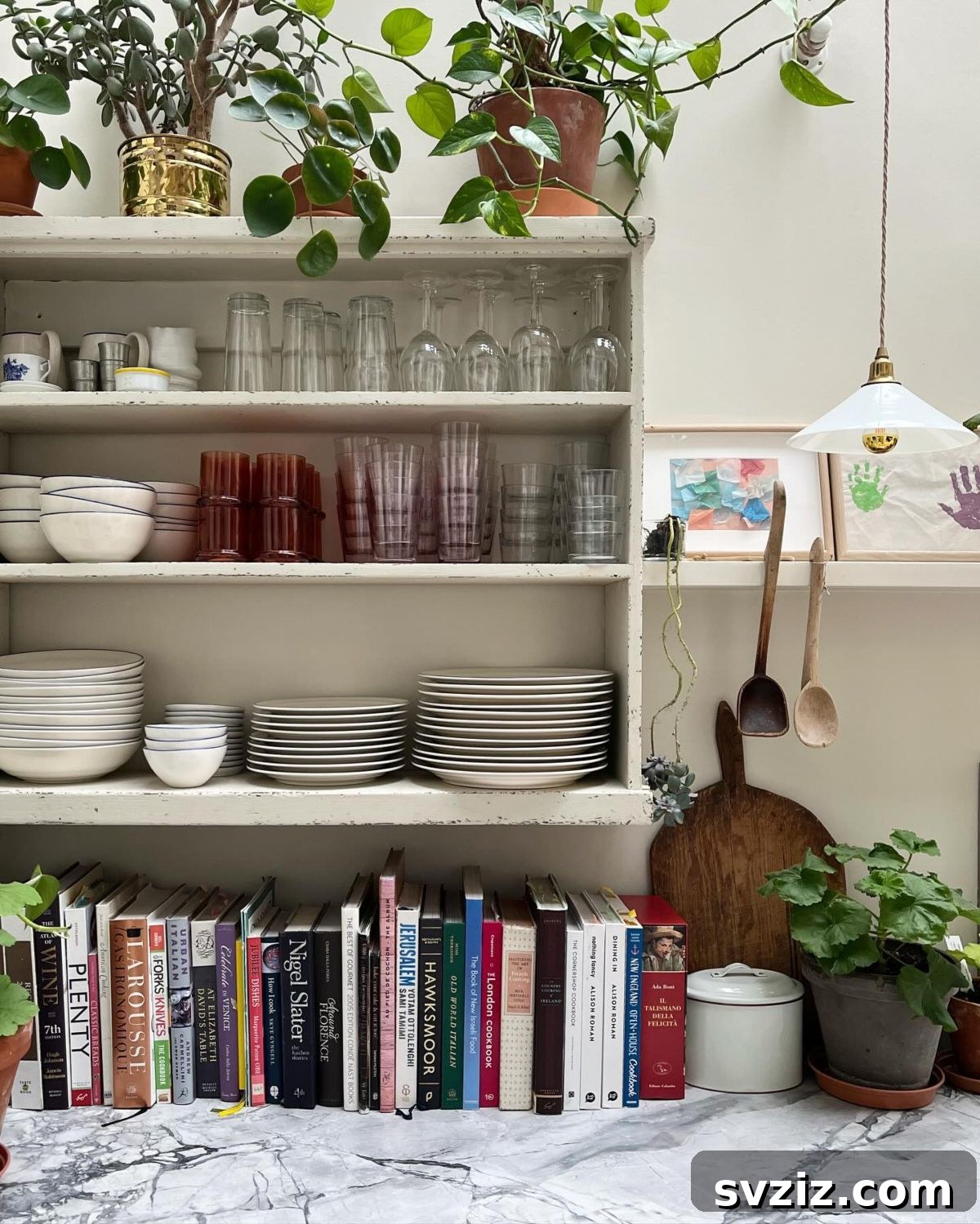 seamless open shelves