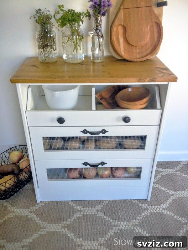 potato and vegetable bin