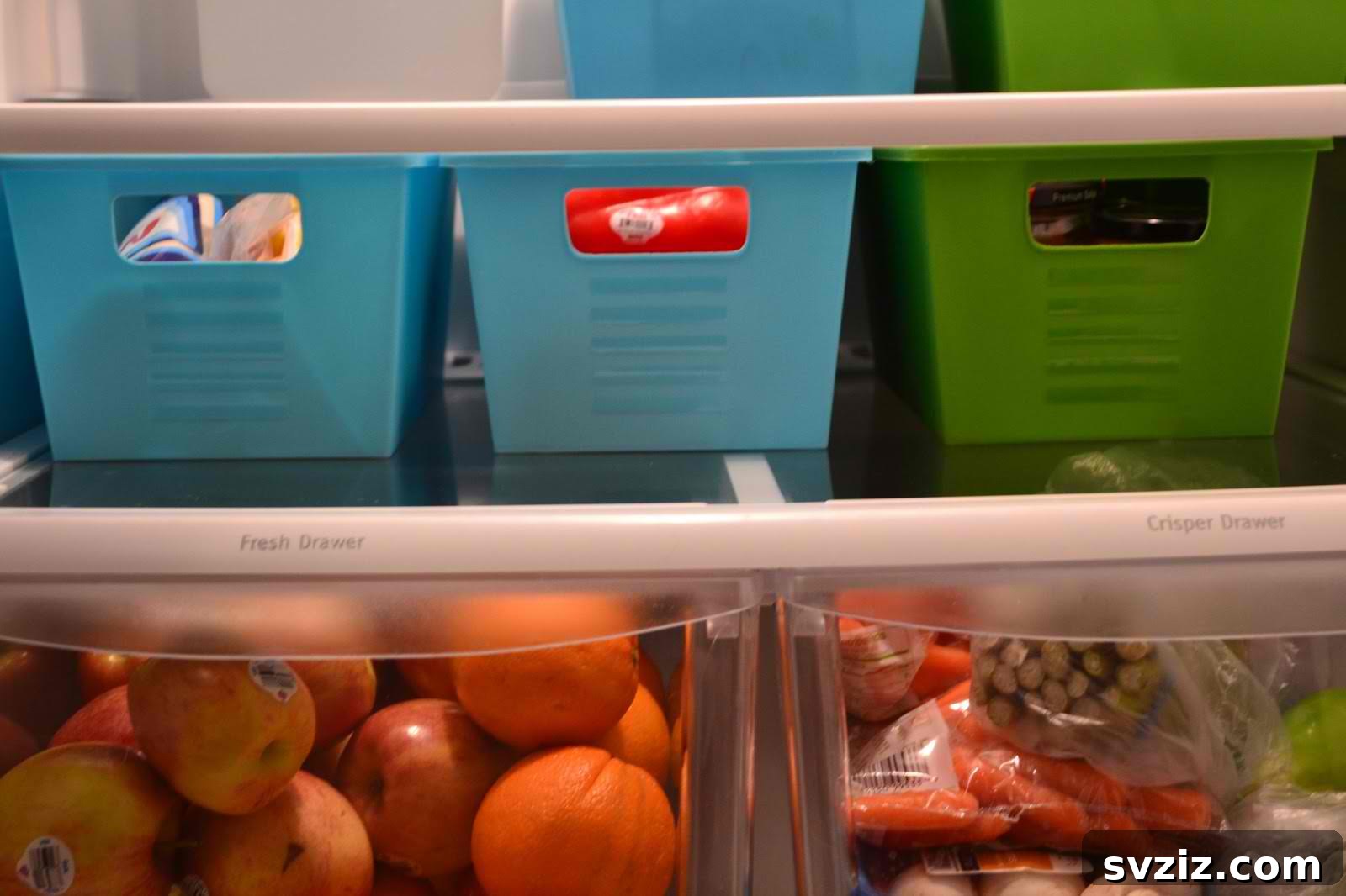 Efficient Refrigerator Organization with Dollar Store Baskets