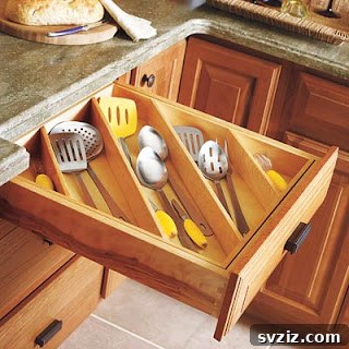 Creative DIY Diagonal Drawer Divider for Utensils