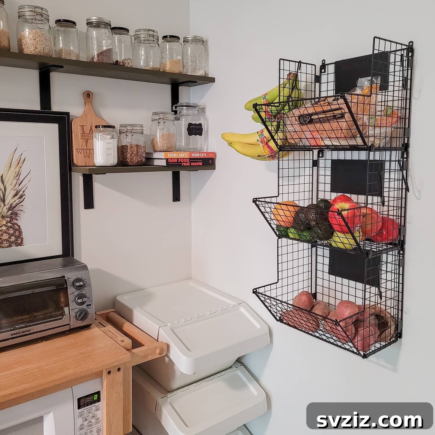 Space-Saving Fruit and Veggie Wall Hanging Basket