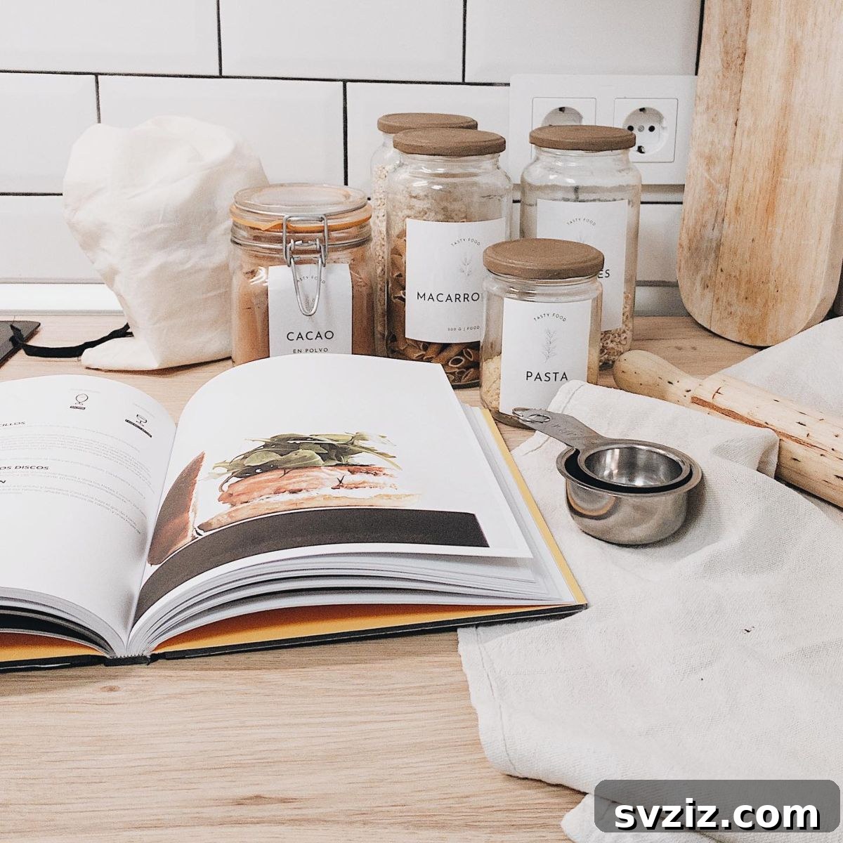 Beautifully Labeled Jars for Pantry Organization
