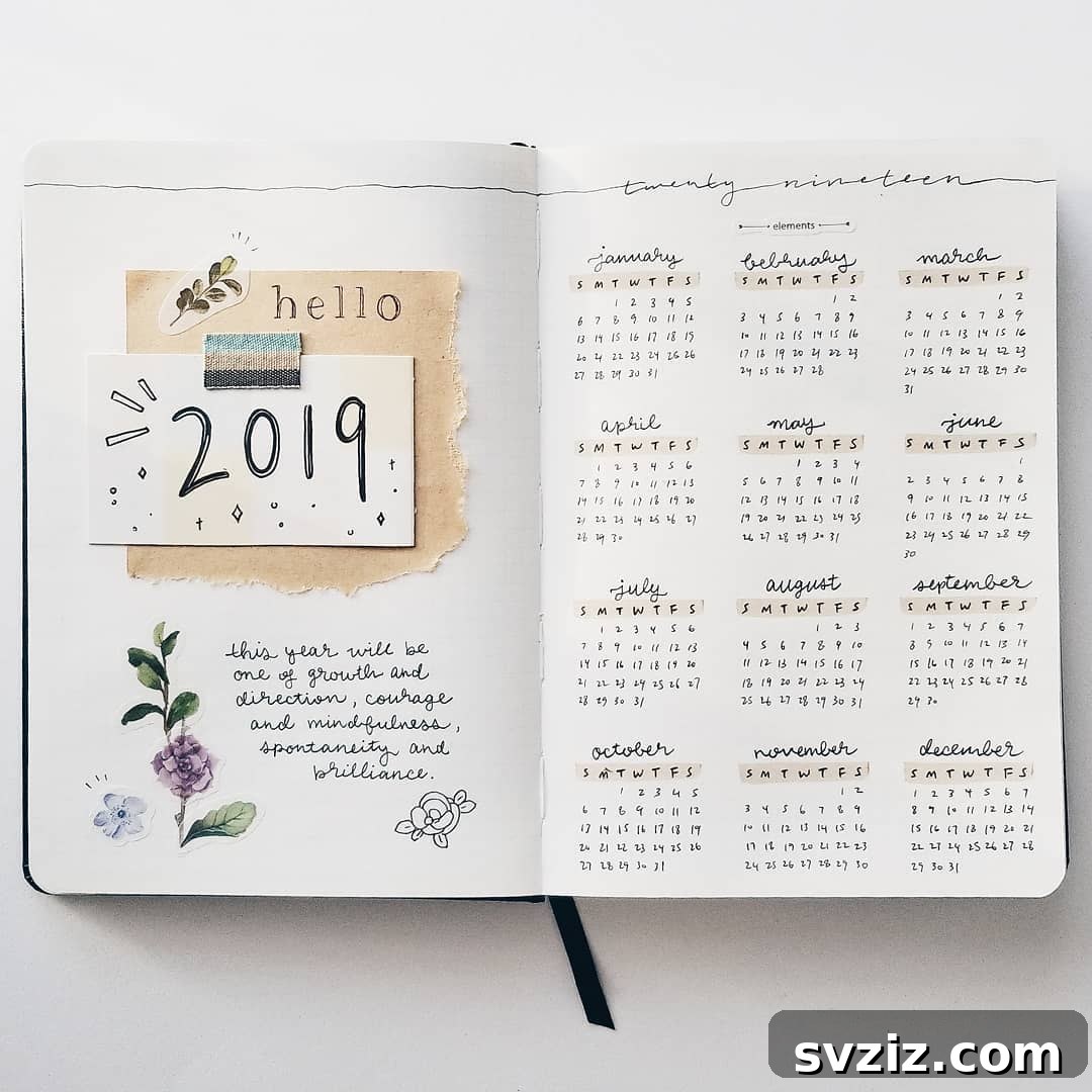 20 Fresh Bullet Journal Future Log Layouts to Inspire Your Year 4 Future Log with Inspiring Quote and Decorative Elements