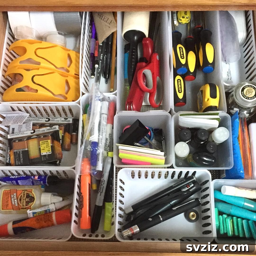 31 Dollar Store Hacks to Organize Your Life Without Breaking the Bank 13 Junk Drawer Organizer