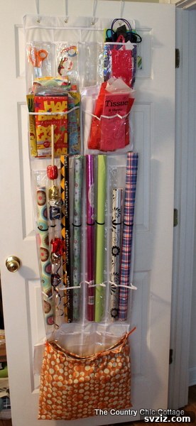 31 Dollar Store Hacks to Organize Your Life Without Breaking the Bank 23 gift wrap organizer
