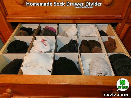 31 Dollar Store Hacks to Organize Your Life Without Breaking the Bank 27 DIY Sock Divider