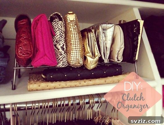 27 Ingenious DIY Bedroom Hacks to Declutter Your Space 14 DIY Clutch organizer
